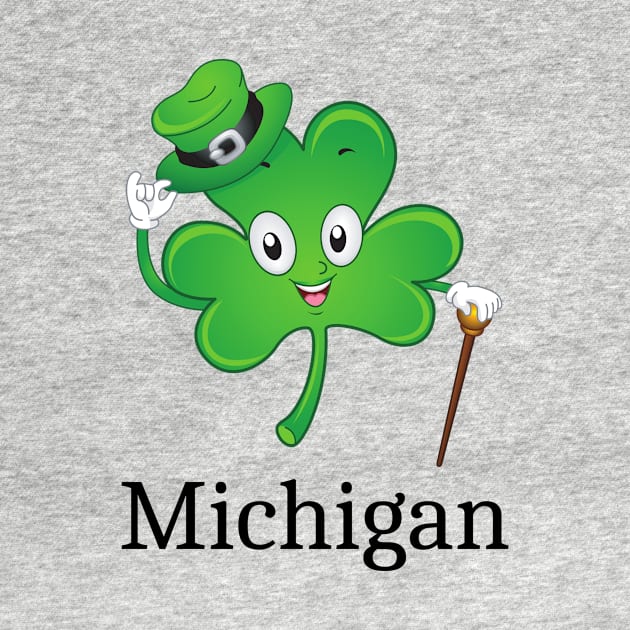 St Patrick's  Irish Shamrock MICHIGAN, Irish Gift forWife by yassinebd